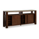 Texy Brown Accent Buffet Cabinet | 68" Taupe Marble Top | 4 Sliding Doors