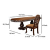 Faya 9pc Dining Set | 76-112" Table 8 Chair | Cherry Brown Solid Wood