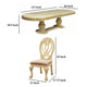 Faya 7pc Dining Set | 76-112" Table 6 Chair | Vintage White Solid Wood
