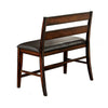 Dicky 8pc Counter Height Dining Table Set with Bench | Cherry Brown