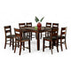 Dicky 9pc Counter Height Dining Table Set with Bench | Cherry Brown