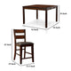 Dicky 9pc Counter Height Dining Table Set with Bench | Cherry Brown