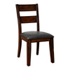 Dicky 9pc Dining Set | 60-78" Table | 8 Chair Faux Leather Cherry Wood