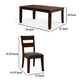 Dicky 9pc Dining Set | 60-78" Table | 8 Chair Faux Leather Cherry Wood
