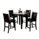 Arian 5pc Counter Dining Table Set with 4 Chairs | Faux Marble | Black