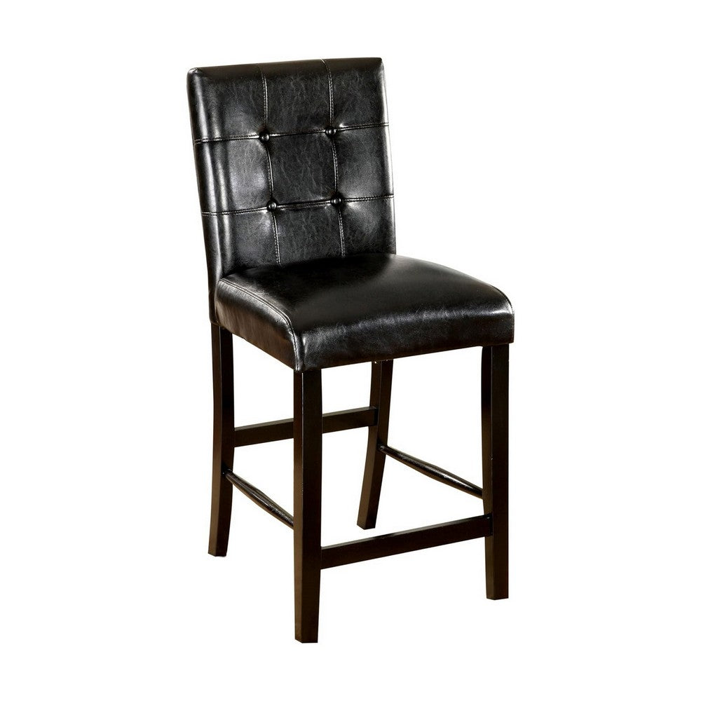 Arian 5pc Counter Dining Table Set with 4 Chairs | Faux Marble | Black