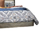 Winie King Size Bed | Beige Upholstered | Platform | Brown Solid Wood