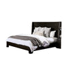 Larry California King Bed | Tall Wingback | Black Brown Solid Wood