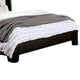 Larry California King Bed | Tall Wingback | Black Brown Solid Wood