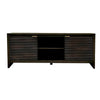 Larry TV Stand Cabinet | 2 Door | Shelves | 72" Dark Black Brown Wood