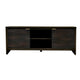Larry TV Stand Cabinet | 2 Door | Shelves | 72" Dark Black Brown Wood