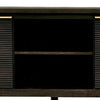 Larry TV Stand Cabinet | 2 Door | Shelves | 72" Dark Black Brown Wood