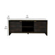 Larry TV Stand Cabinet | 2 Door | Shelves | 72" Dark Black Brown Wood
