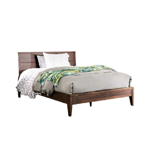 Finn California King Bed | Panel Headboard | Brown Sanded Solid Wood