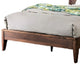 Finn King Size Bed | Panel Headboard | Dark Brown Sanded Solid Wood