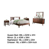 Finn 5pc Queen Bed Set | 2 Nightstands | Dresser | Mirror | Dark Brown