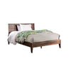 Finn Queen Size Bed with Panel Headboard | Espresso Brown Sanded Wood
