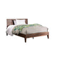 Finn Queen Size Bed with Panel Headboard | Espresso Brown Sanded Wood