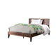 Finn Queen Size Bed with Panel Headboard | Espresso Brown Sanded Wood