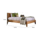 Finn California King Bed | Panel Headboard | Light Brown Sanded Wood
