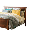 Erie California King Panel Bed | Euro Slats | Dark Cherry Brown Wood