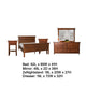 Erie 5pc Queen Bed Set | 2 Nightstands | Dresser | Cherry Brown Wood