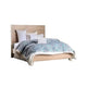 Flem California King Bed with Panel Headboard | Sun White Solid Wood
