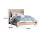 Flem California King Bed with Panel Headboard | Sun White Solid Wood