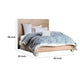Flem King Size Bed with Panel Headboard | Sunbleached White Solid Wood