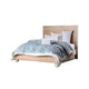 Flem Queen Size Bed | Horizontal Panel Headboard | White Solid Wood
