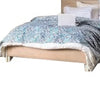 Flem Queen Size Bed | Horizontal Panel Headboard | White Solid Wood