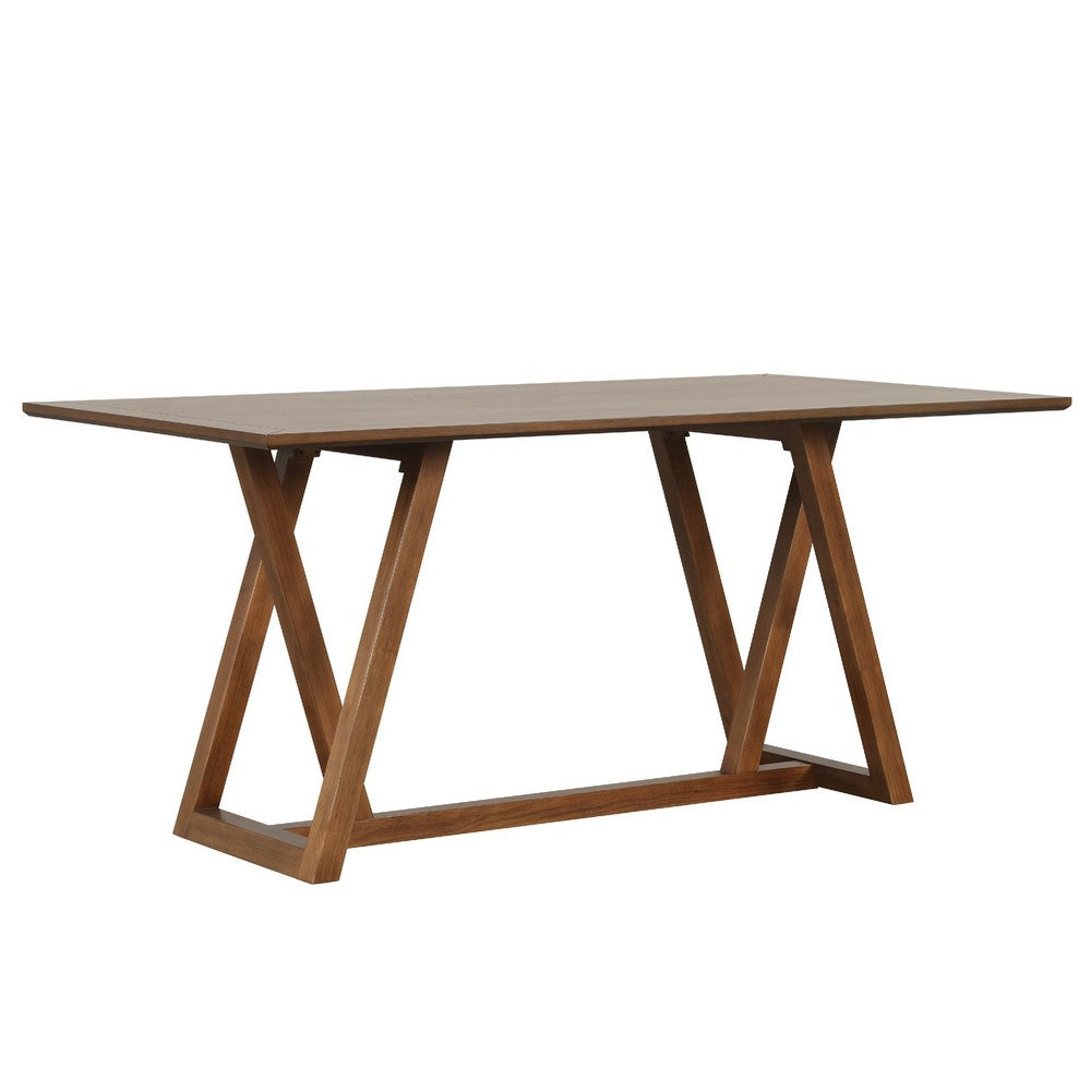 Namie Counter Height Dining Table | Brown Rectangular 78" Wood Top