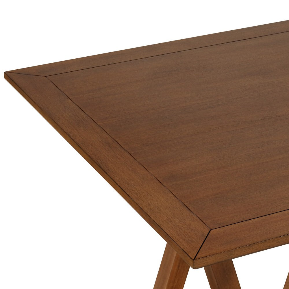 Namie Counter Height Dining Table | Brown Rectangular 78" Wood Top