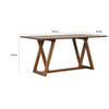 Namie Counter Height Dining Table | Brown Rectangular 78" Wood Top