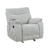 Chela Power Recliner Chair w Massage | Foam Gray Polyester | USB Ports
