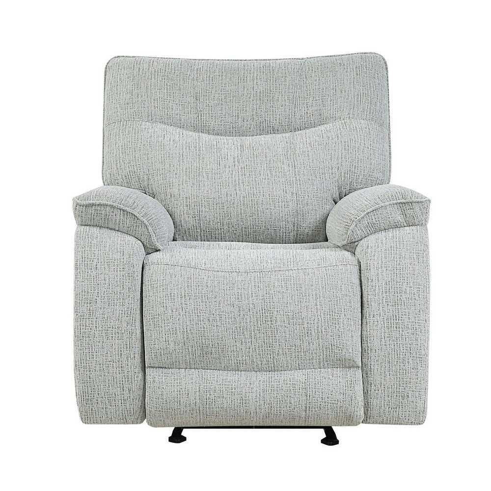 Chela Power Recliner Chair w Massage | Foam Gray Polyester | USB Ports
