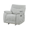 Chela Power Recliner Chair w Massage | Foam Gray Polyester | USB Ports