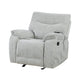 Chela Power Recliner Chair w Massage | Foam Gray Polyester | USB Ports