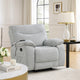 Chela Power Recliner Chair w Massage | Foam Gray Polyester | USB Ports