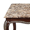 Liana Marble Coffee Table | Cherry Brown Pine Wood | Rectangular 52"