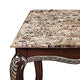 Liana Marble Coffee Table | Cherry Brown Pine Wood | Rectangular 52"