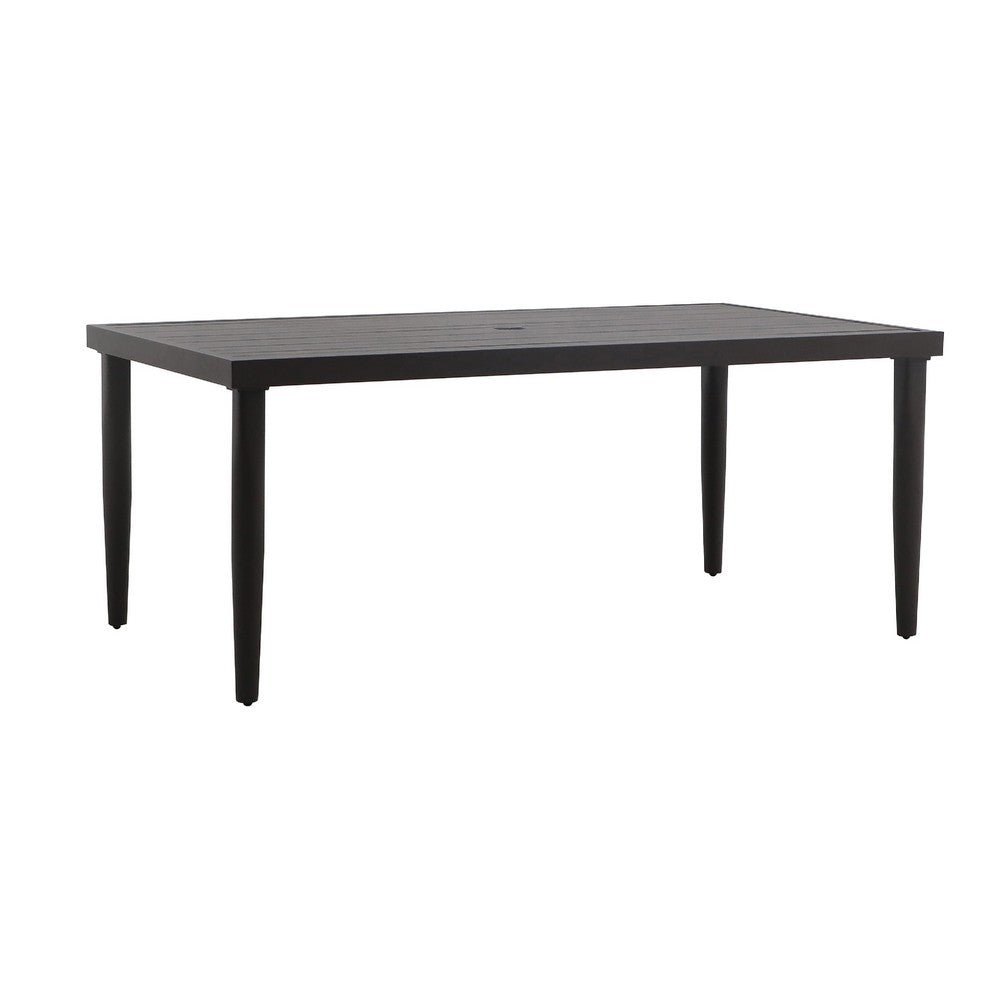 Fena Patio Dining Table | Brown Aluminum | Rectangular 72"