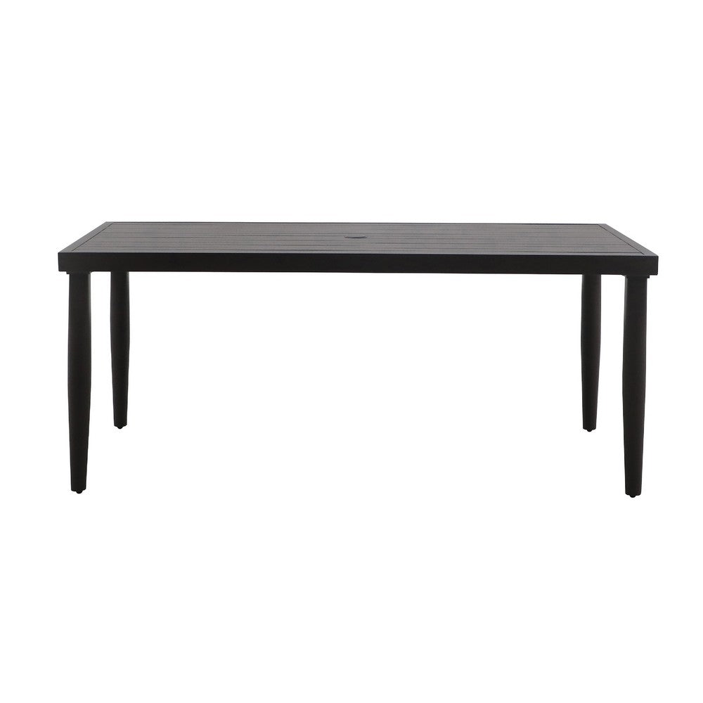 Fena Patio Dining Table | Brown Aluminum | Rectangular 72"