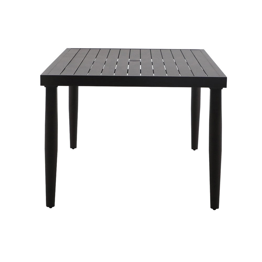 Fena Patio Dining Table | Brown Aluminum | Rectangular 72"