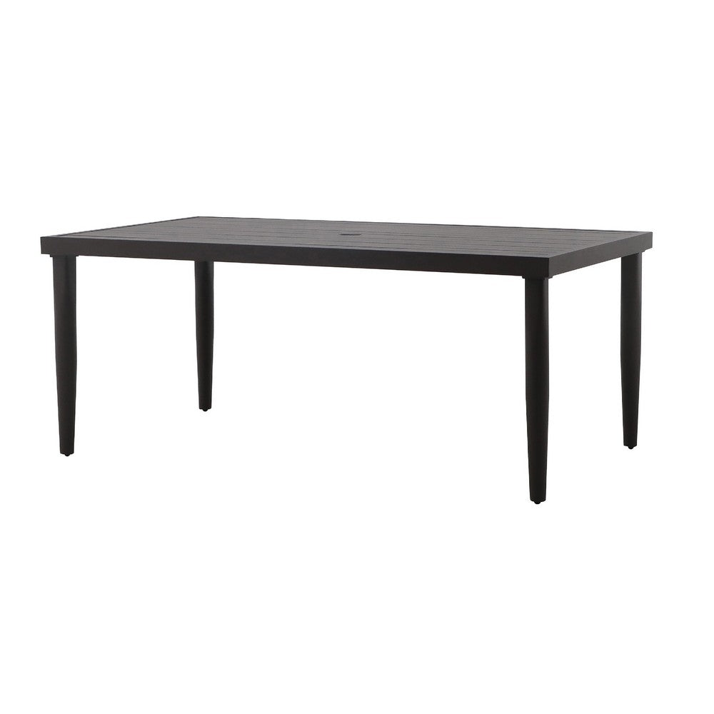 Fena Patio Dining Table | Brown Aluminum | Rectangular 72"