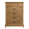 Seny Tall Dresser Chest | Natural Honey Brown Rubberwood | 5 Drawers