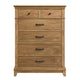 Seny Tall Dresser Chest | Natural Honey Brown Rubberwood | 5 Drawers