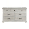 Avy Wide Dresser | Light Mist Gray Pine Wood | 7 Spacious Drawers