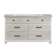 Avy Wide Dresser | Light Mist Gray Pine Wood | 7 Spacious Drawers