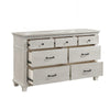 Avy Wide Dresser | Light Mist Gray Pine Wood | 7 Spacious Drawers